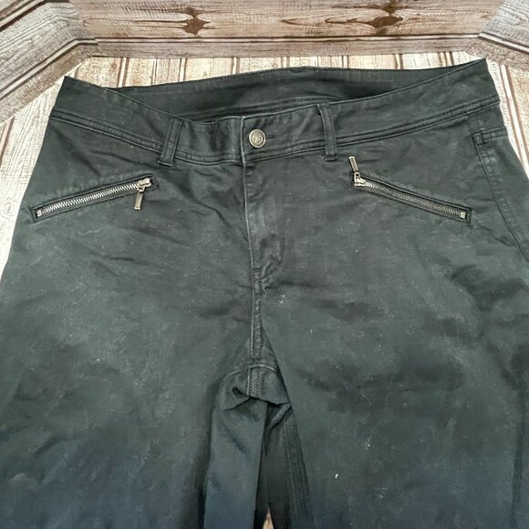 LANE BRYANT Women's Plus 18 Black Straight Dress Casual Zipper Pockets Pants - Picture 3 of 6